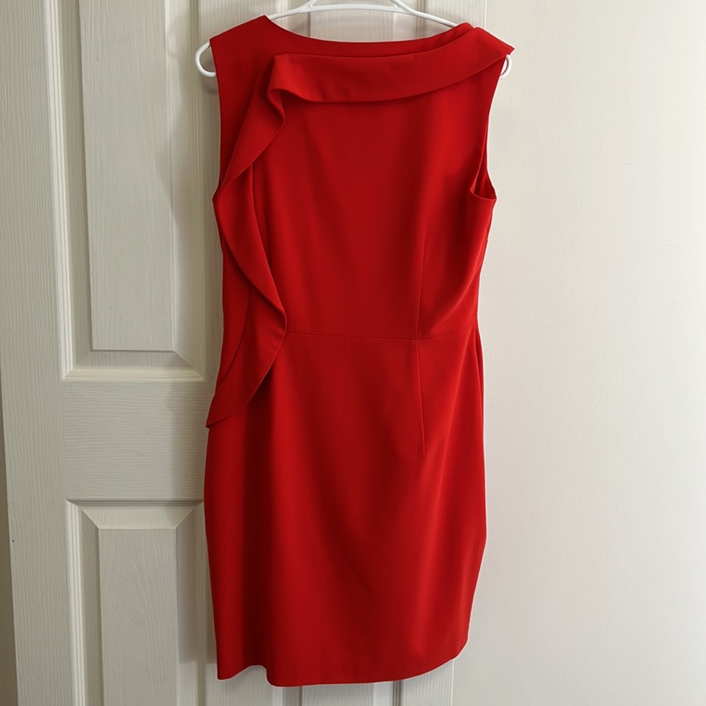 Dalia Orange Ruffled Dress - Picture 2 of 11
